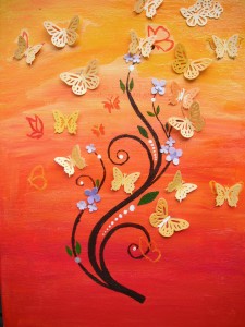 Butterflies ombrecolor canvas
