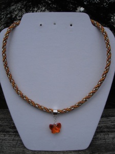 fall necklace w/ butterfly pendant
