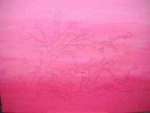 draw cherry blossom tree